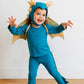 Jade Blue and Gold Dragon Costume