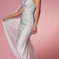 Nox Anabel E1039 Sexy Floor Length One Shoulder Drape Sash Dress