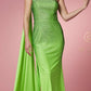 Nox Anabel E1039 Sexy Floor Length One Shoulder Drape Sash Dress