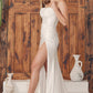 Nox Anabel E1042W Cowl Neck Stretch Bustier Corset Satin Dress
