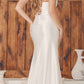 Nox Anabel E1042W Cowl Neck Stretch Bustier Corset Satin Dress