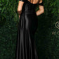 Nox Anabel E1043 Bustier Corset Satin Dress Detachable Off Shoulder Straps