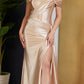 Nox Anabel E1043 Bustier Corset Satin Dress Detachable Off Shoulder Straps