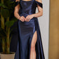 Nox Anabel E1043 Bustier Corset Satin Dress Detachable Off Shoulder Straps