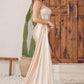 Nox Anabel E1239 Floor Length Satin Gown Side Sash with Leg Slit