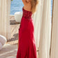 Nox Anabel E1284 Long Strapless Satin Sequin Boned Bodice Formal Gown
