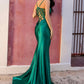 Nox Anabel E1292 Long Satin Fitted Corset Beaded Bodice Formal Gown