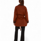Sandro Cashmere Blend Overcoat in Cinnamon