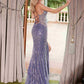 Nox Anabel E1530 Fitted Floor-Length Dress With A Fully Beaded Applique V-Neckline