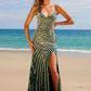 Nox Anabel E1530 Fitted Floor-Length Dress With A Fully Beaded Applique V-Neckline