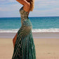 Nox Anabel E1530 Fitted Floor-Length Dress With A Fully Beaded Applique V-Neckline