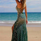Nox Anabel E1530 Fitted Floor-Length Dress With A Fully Beaded Applique V-Neckline