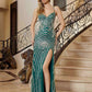Nox Anabel E1530 Fitted Floor-Length Dress With A Fully Beaded Applique V-Neckline
