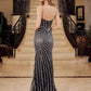 Nox Anabel E1531 Long Dress Fully Beaded Applique V-Neckline