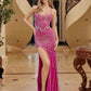 Nox Anabel E1531 Long Dress Fully Beaded Applique V-Neckline