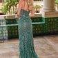 Nox Anabel E1531 Long Dress Fully Beaded Applique V-Neckline