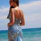 Nox Anabel E1532 Satin Sequin Applique Boned Waist Mermaid Dress