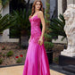 Nox Anabel E1532 Satin Sequin Applique Boned Waist Mermaid Dress