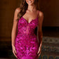 Nox Anabel E1532 Satin Sequin Applique Boned Waist Mermaid Dress
