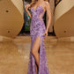 Nox Anabel E1534 Satin Sweetheart Boned Applique Dress with Slit