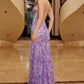 Nox Anabel E1710 Long Dress Fully Beaded Flower Design Sequin Applique A Slit