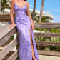 Nox Anabel E1710 Long Dress Fully Beaded Flower Design Sequin Applique A Slit