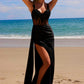 Nox Anabel E1711 Sheer Corset Beaded Applique Dress with Slit