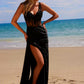 Nox Anabel E1711 Sheer Corset Beaded Applique Dress with Slit