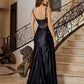 Nox Anabel E1711 Sheer Corset Beaded Applique Dress with Slit