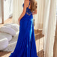 Nox Anabel E1711 Sheer Corset Beaded Applique Dress with Slit