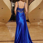 Nox Anabel E1711 Sheer Corset Beaded Applique Dress with Slit