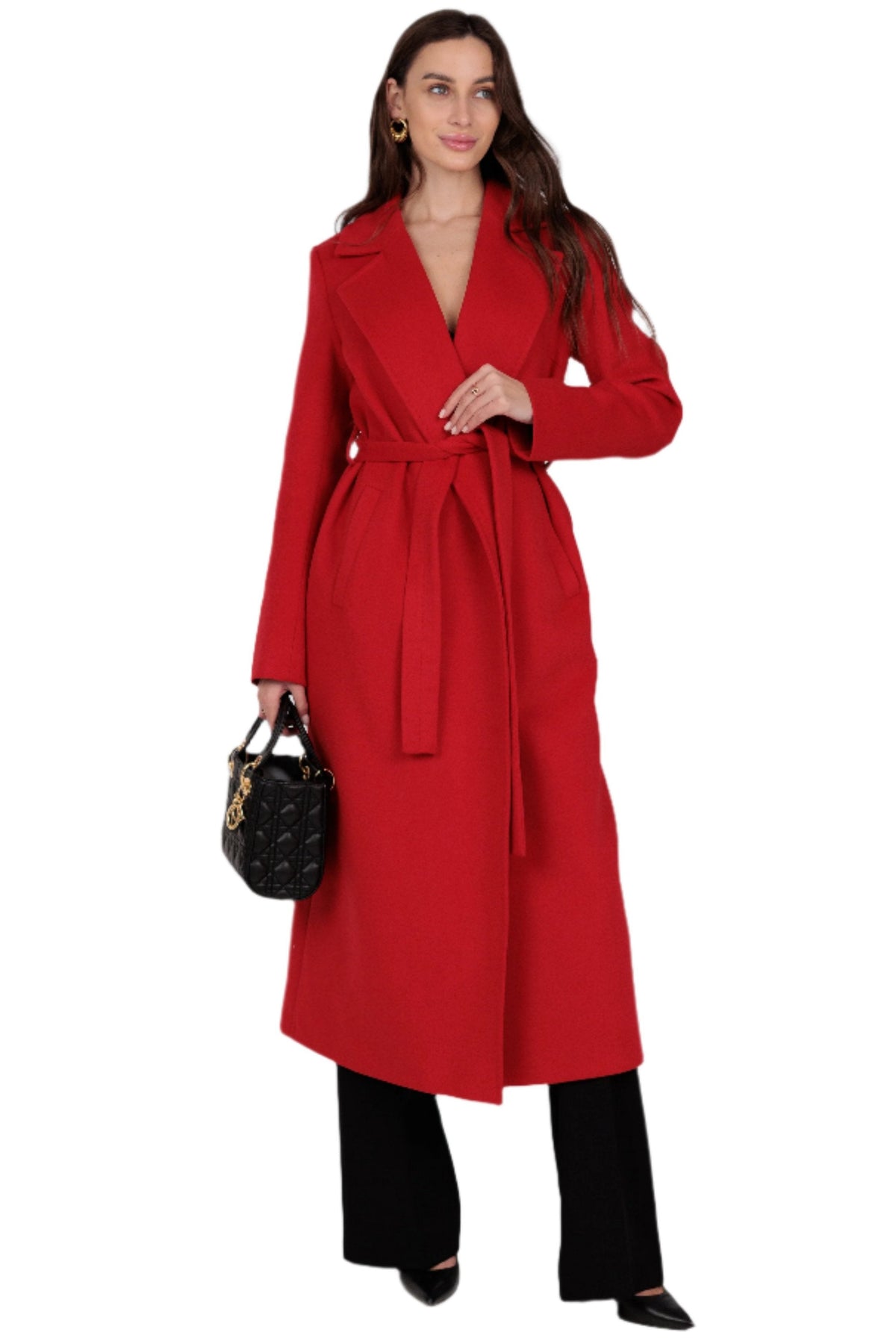 Astoria classic red wraparound wool blend overcoat by Alaska® Outerwear Company