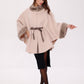 Genuine Mink Fur Double Face Wool Poncho