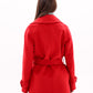 Karina Midi Cashmere Wool Blend Coat In Ruby