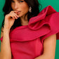 Nox Anabel E467 Long Sheath One Shoulder Ruffle Overlay Strap Gown