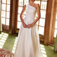 Nox Anabel E469 Elegant One Shoulder Long Satin A-Line Dress