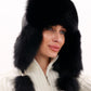 Genuine Polar Fox Fur Genuine Leather Hat