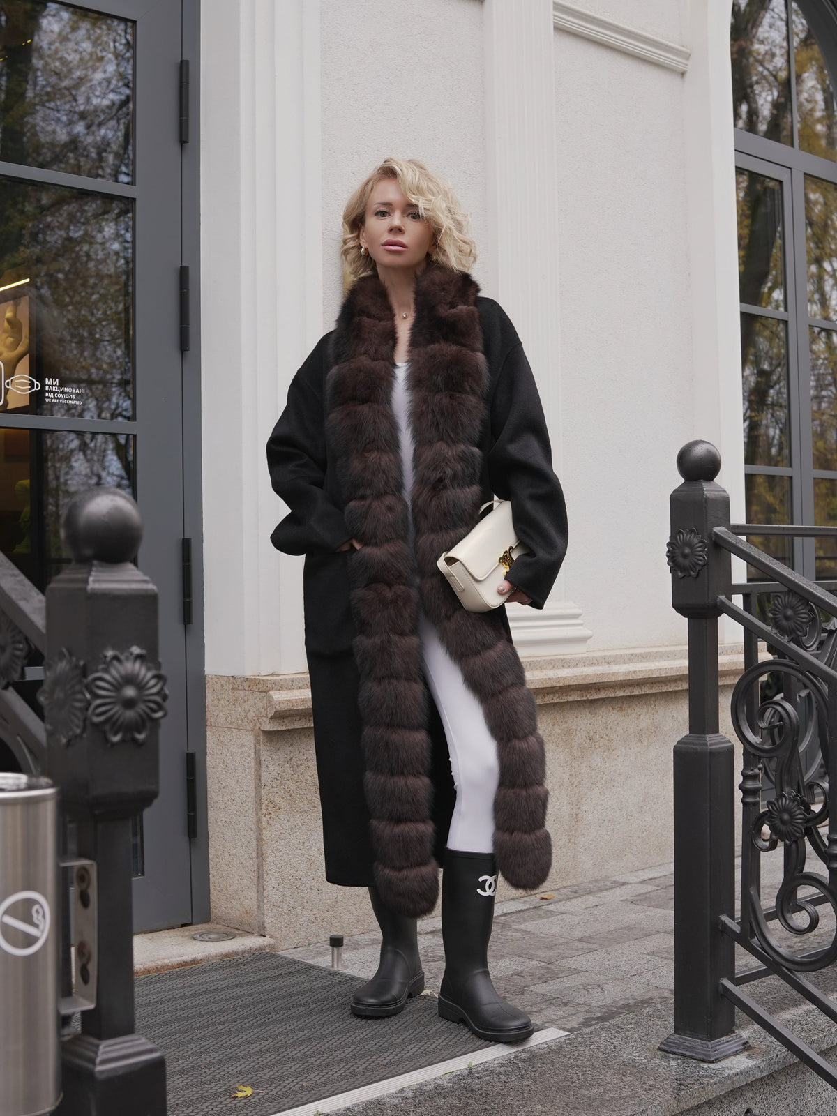 Brackley genuine polar fox fur double face coat by Alaska® Outerwear Company