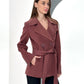 Lyndale Cashmere Wool Blend Coat in Sangria