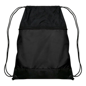 DRAWSTRING BAG W/ZIPPER POCKET