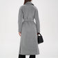 Cambridge Comfort Wraparound Wool Cashmere Coat in Dove