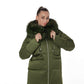 Genuine Silver Fox Fur Down Fill Coat