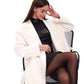 Astoria Midi Cashmere Wool Blend Coat in Ivory