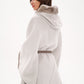 Genuine Mink Fur Double Face Wool Hooded Poncho