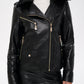 Genuine Mink Fur Embossed Leather Jacket