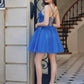 Nox Anabel E902 Short A-Line Applique Sleeveless Homecoming Dress