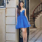 Nox Anabel E902 Short A-Line Applique Sleeveless Homecoming Dress