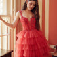 Nox Anabel E904 Short Tiered Ruffled A-Line Gown