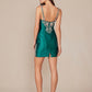 Nox Anabel E912 Short Satin Fitted Cocktail Dress