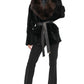 Modena Genuine Astrakhan Polar Fox Trim Coat